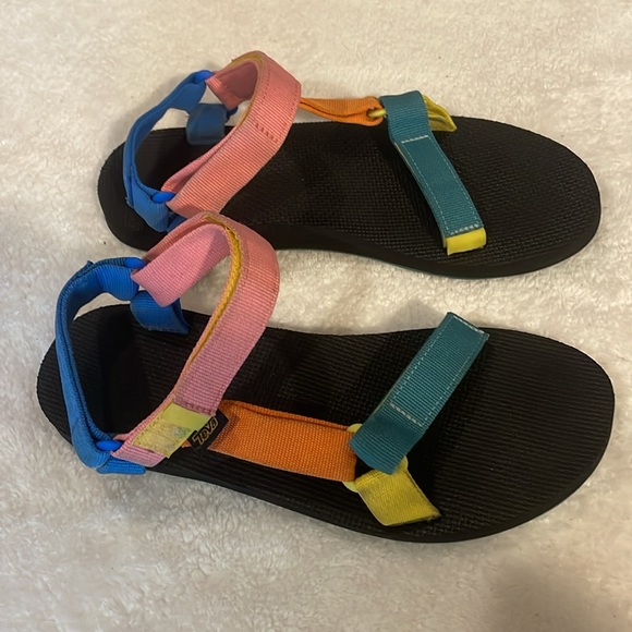 TEVA Sandals Original Universal 90S Multi Colored Lightweight Womens Size 8 - Picture 2 of 6